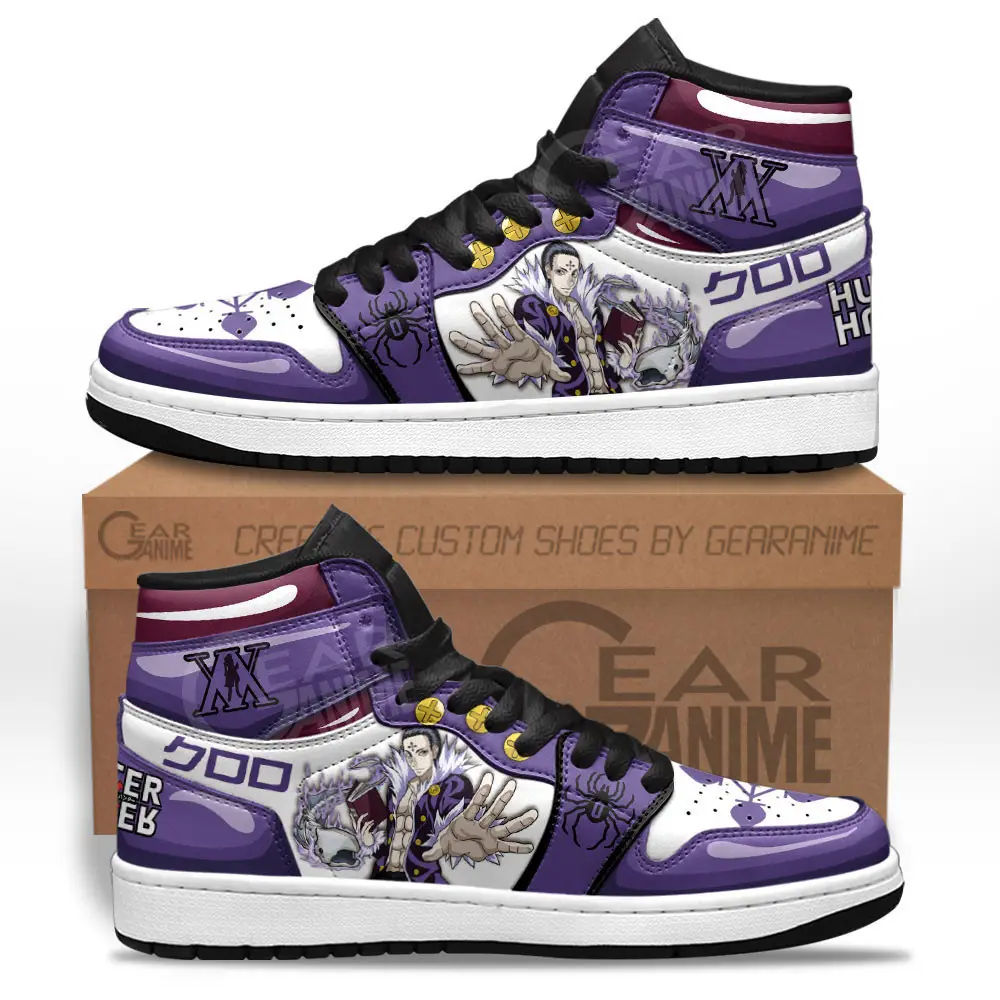 Air JD Hightop Shoes Chrollo Lucilfer JD1s Sneakers Custom Hunter X Hunter Anime Shoes