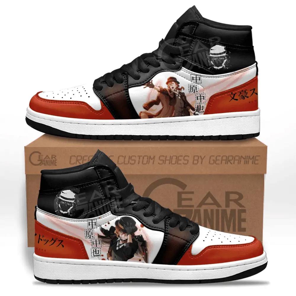 Air JD Hightop Shoes Chuuya Nakahara JD1s Sneakers Custom Bungo Stray Dogs Anime Shoes Air JD Hightop Shoes Chuuya Nakahara JD1s Sneakers Custom Bungo Stray Dogs Anime Shoes - Image 1