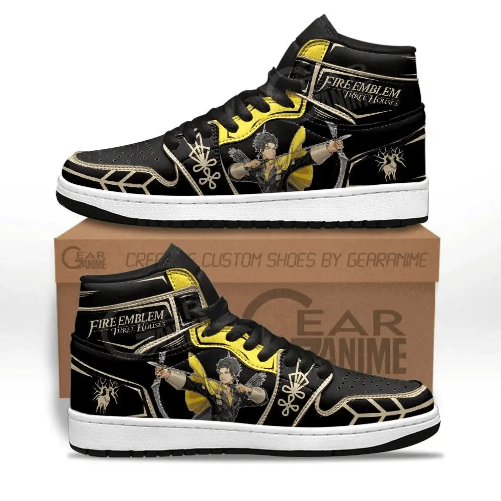 Air JD Hightop Shoes Claude von Riegan JD1s Sneakers Custom Fire Emblem: Three Houses Anime Shoes
