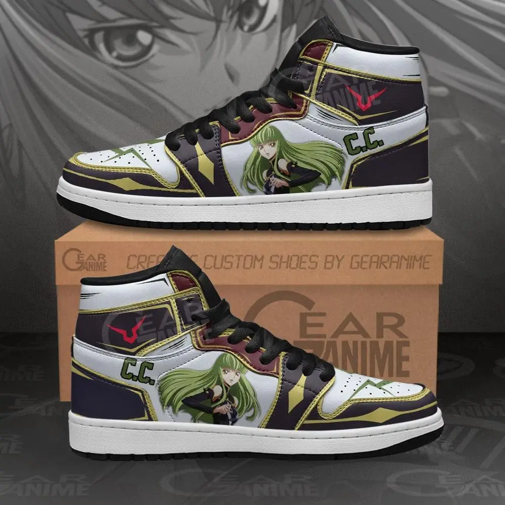 Air JD Hightop Shoes Code Geass C.C. JD1s Sneakers Custom Anime Shoes Air JD Hightop Shoes Code Geass C.C. JD1s Sneakers Custom Anime Shoes - Image 1