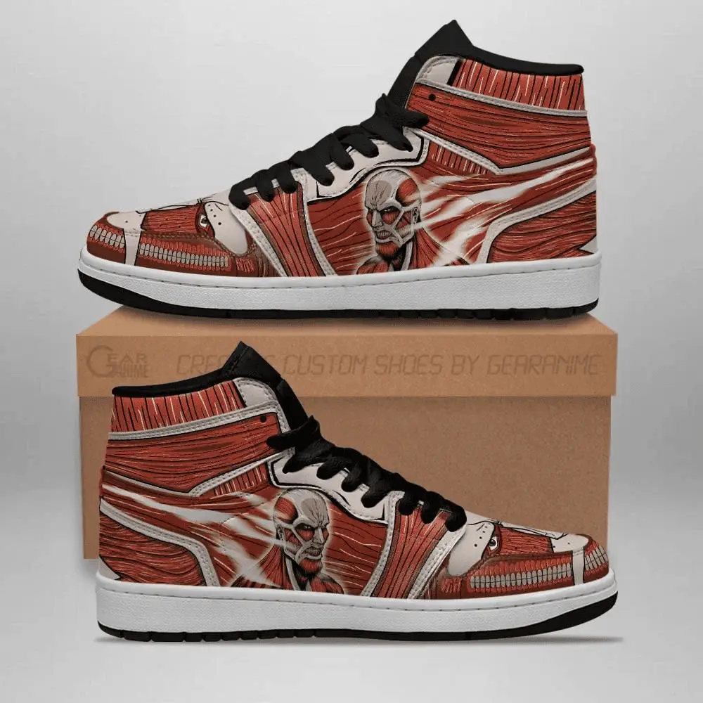 Air JD Hightop Shoes Colossal Titan JD1s Sneakers Attack On Titan Anime JD1s Sneakers