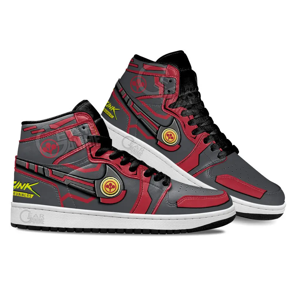 Air JD Hightop Shoes Cyberpunk Edgerunners Arasaka Shoes Custom For Anime Fans