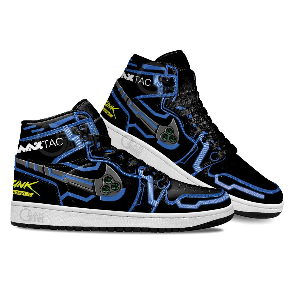 Air JD Hightop Shoes Cyberpunk Edgerunners Maxtac Shoes Custom For Anime Fans