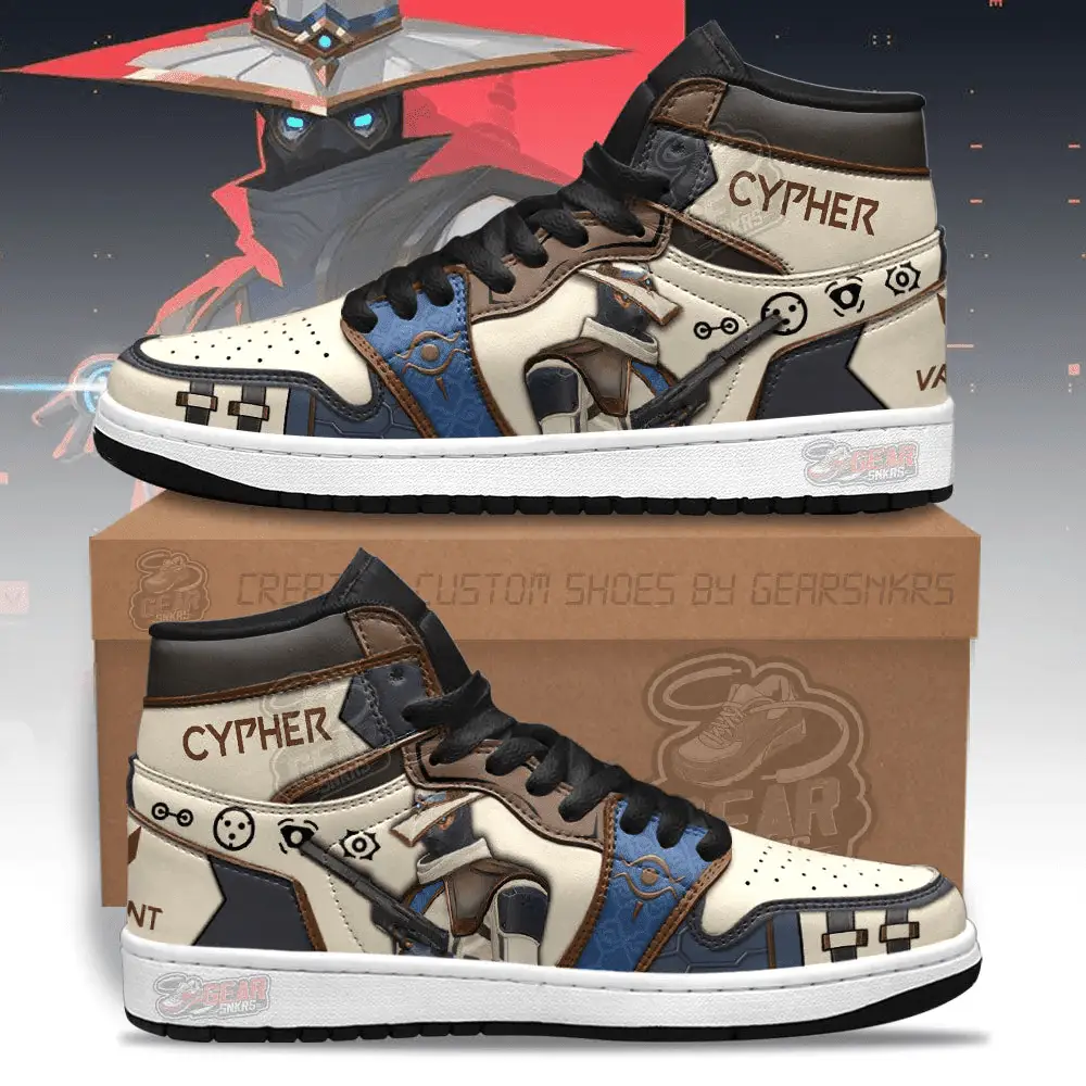 Air JD Hightop Shoes Cypher Valorant Agent J1 Shoes Custom For Gamer MN13
