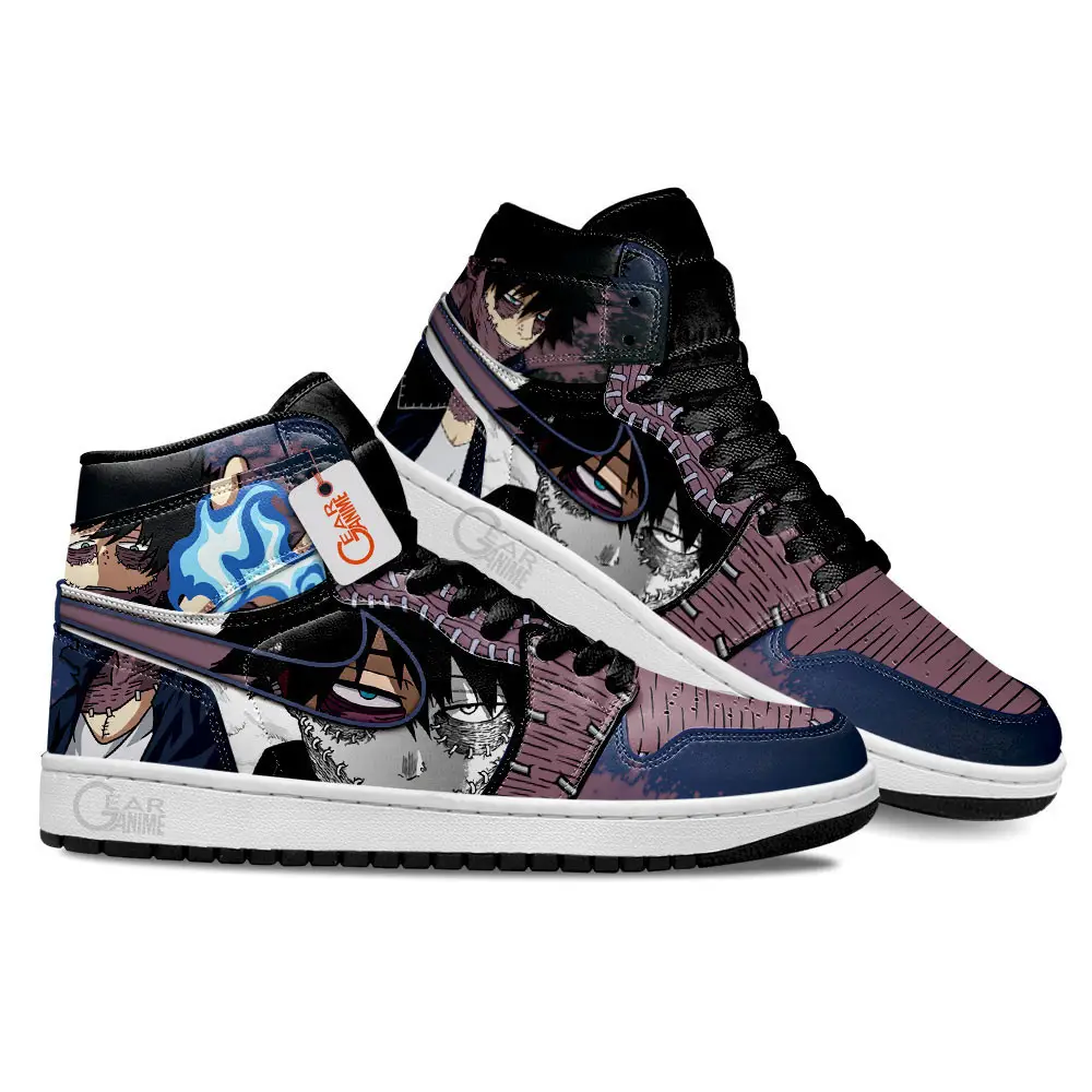 Air JD Hightop Shoes Dabi Shoes MHA Anime Custom Sneakers MN2102