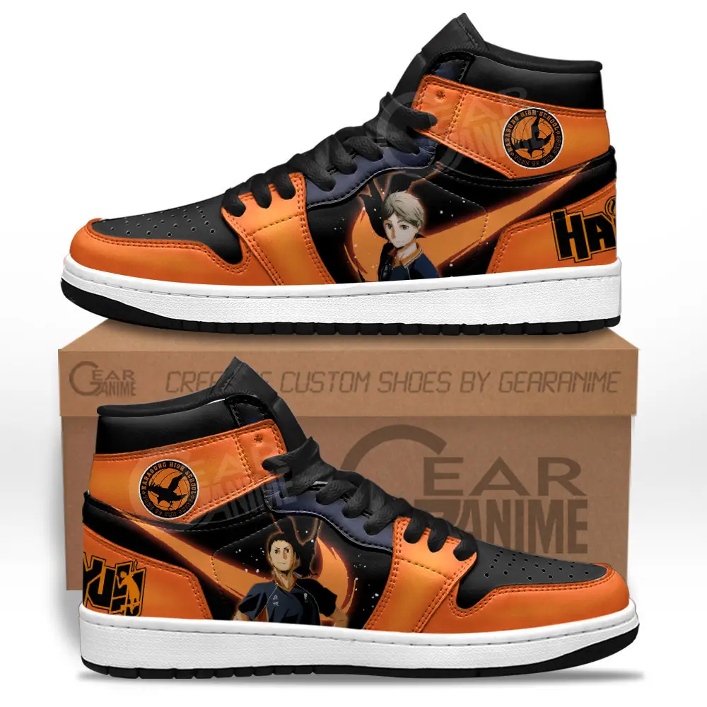 Air JD Hightop Shoes Daichi Sawamura and Koushi Sugawara JD1s Sneakers Haikyuu Custom Anime Shoes