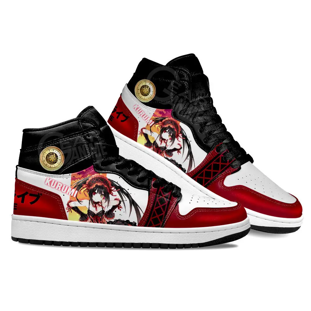 Air JD Hightop Shoes Date A Live Kurumi Tokisaki Shoes Custom For Anime Fans