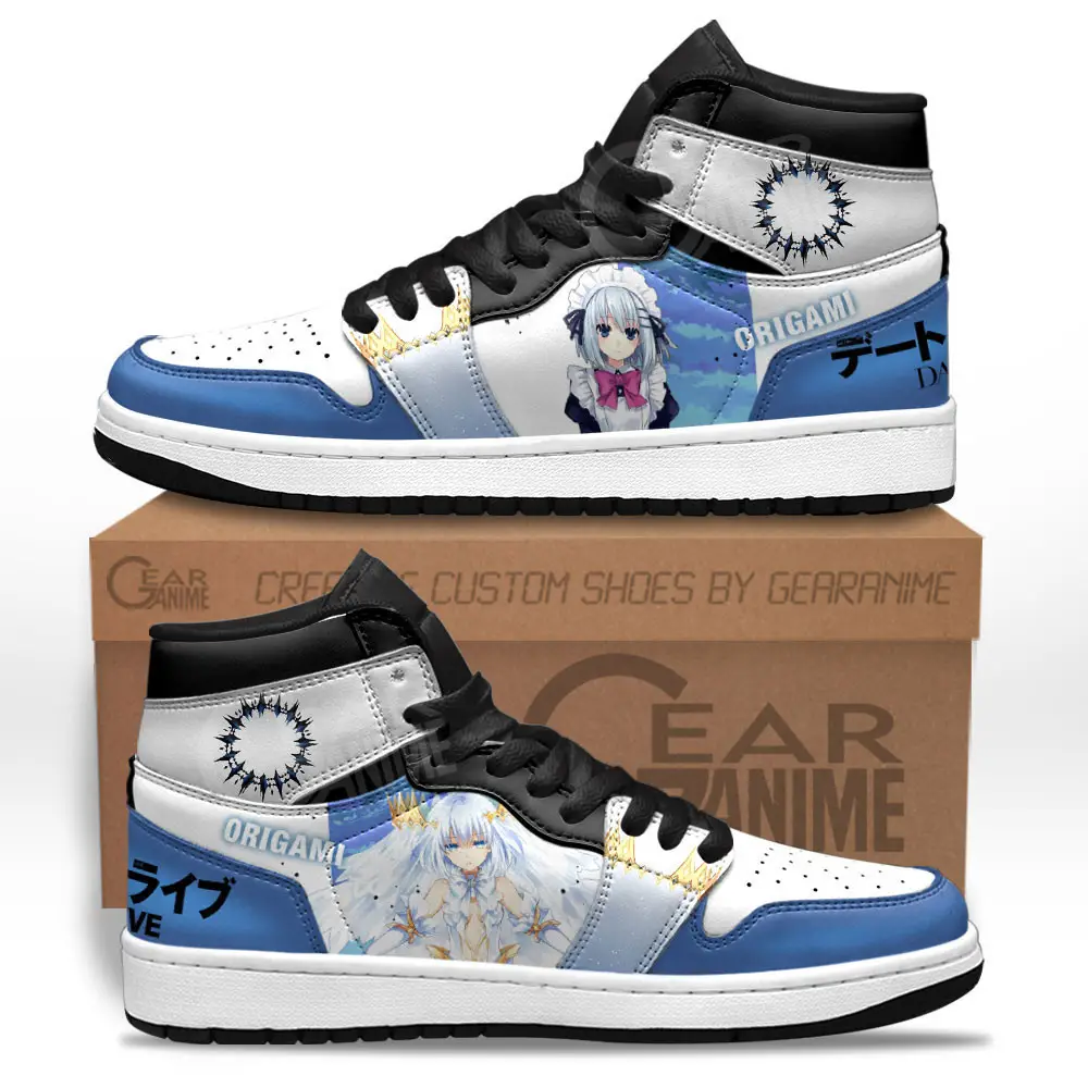 Air JD Hightop Shoes Date A Live Origami Tobiichi JD1s Sneakers Custom Anime Shoes
