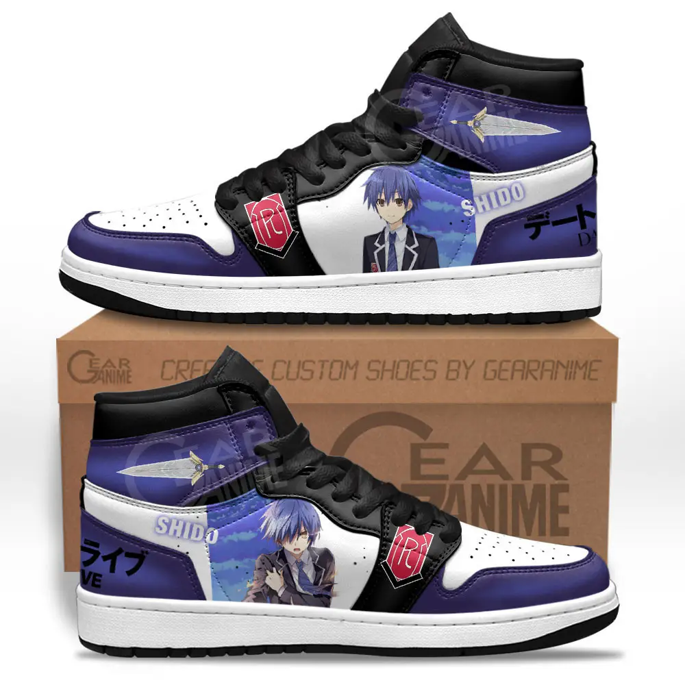Air JD Hightop Shoes Date A Live Shido Itsuka JD1s Sneakers Custom Anime Shoes