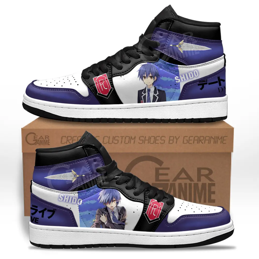 Air JD Hightop Shoes Date A Live Tohka Yatogami and Shido Itsuka JD1s Sneakers Custom Anime Shoes Air JD Hightop Shoes Date A Live Tohka Yatogami and Shido Itsuka JD1s Sneakers Custom Anime Shoes - Image 1
