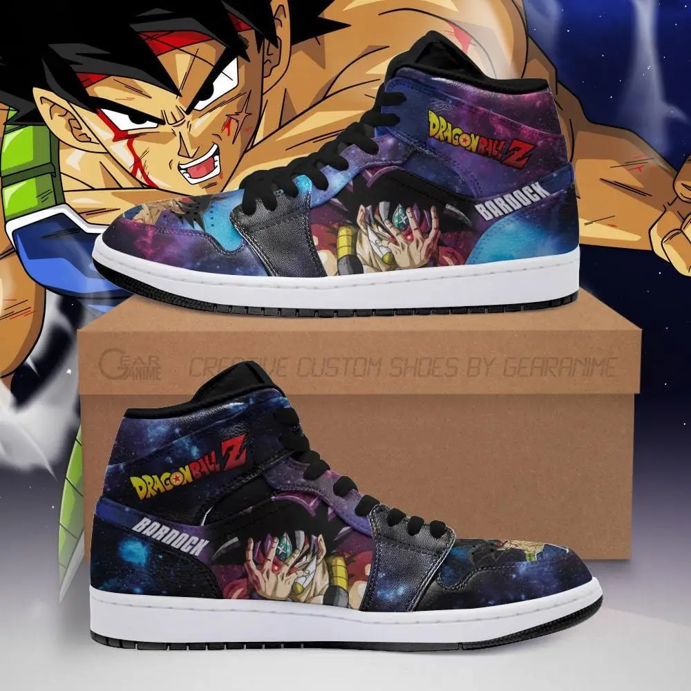Air JD Hightop Shoes DBZ Bardock JD1s Sneakers Galaxy Custom Dragon Ball Anime Shoes