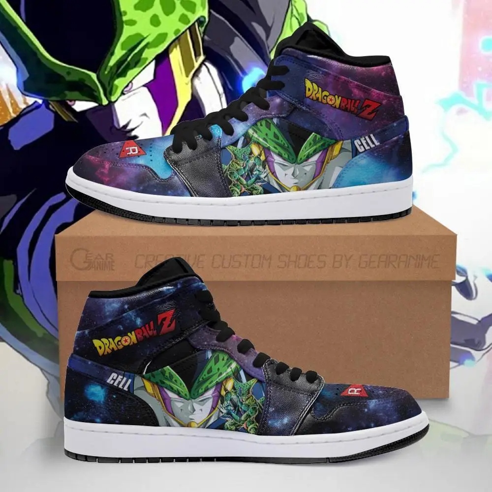 Air JD Hightop Shoes DBZ Cell JD1s Sneakers Galaxy Custom Dragon Ball Anime Shoes Air JD Hightop Shoes DBZ Cell JD1s Sneakers Galaxy Custom Dragon Ball Anime Shoes - Image 1
