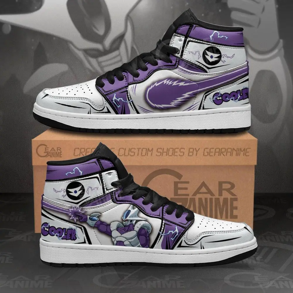 Air JD Hightop Shoes DBZ Cooler Anime JD1s Sneakers Custom For Dragon Ball Anime Fans