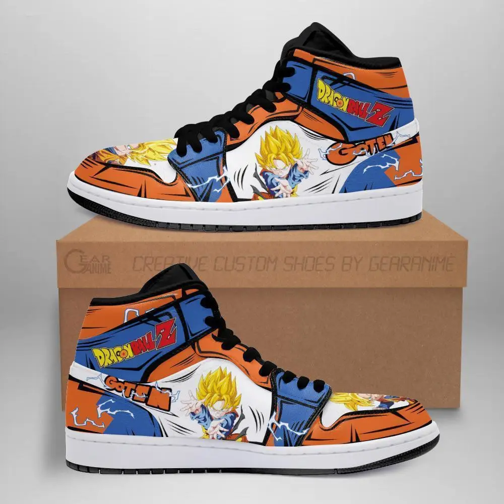 Air JD Hightop Shoes DBZ Goten JD1s Sneakers Custom Anime Dragon Ball Shoes