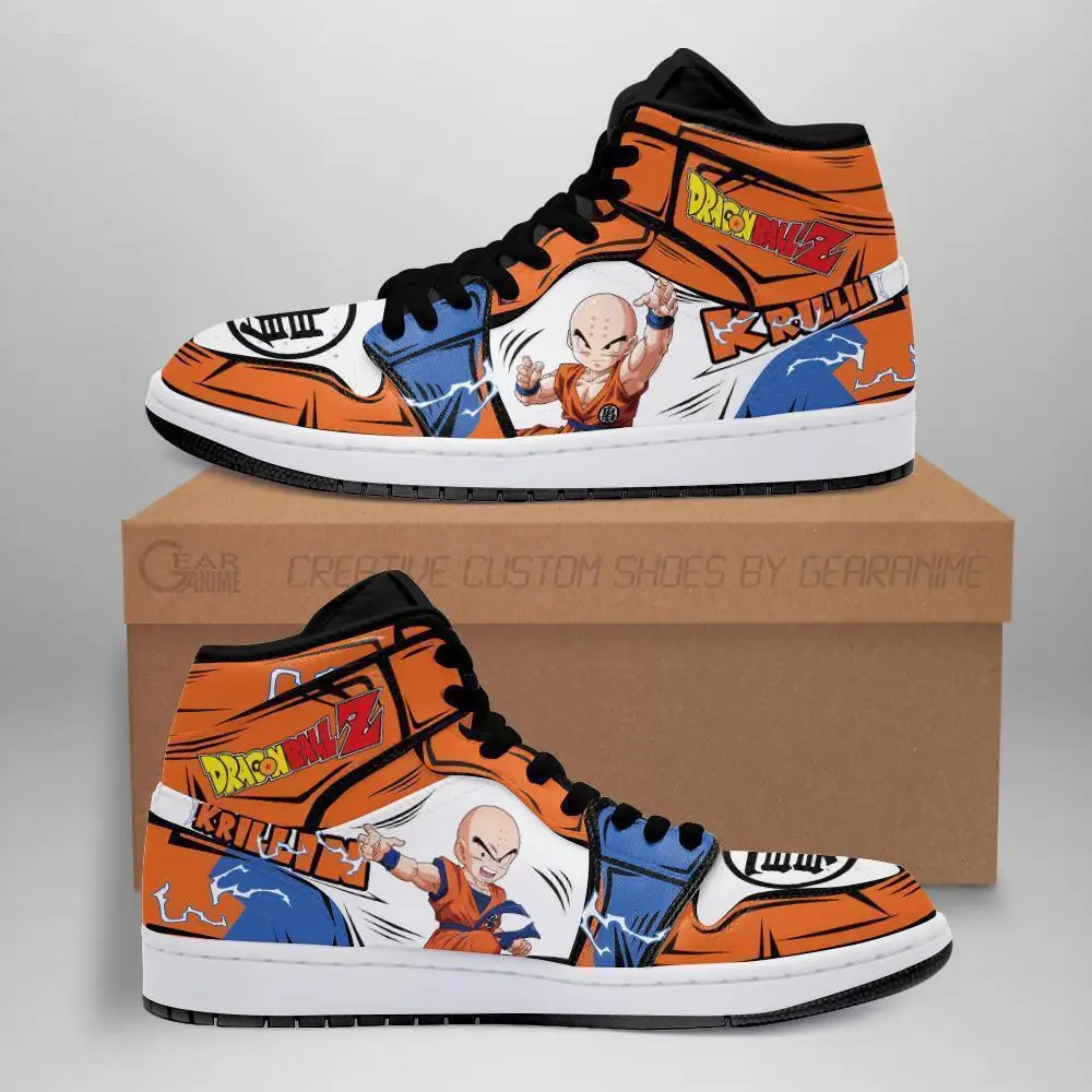 Air JD Hightop Shoes DBZ Krillin JD1s Sneakers Custom Anime Dragon Ball Shoes Air JD Hightop Shoes DBZ Krillin JD1s Sneakers Custom Anime Dragon Ball Shoes - Image 1