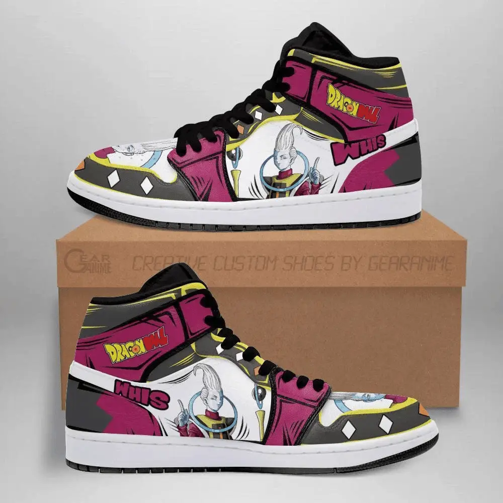 Air JD Hightop Shoes DBZ Whis JD1s Sneakers Custom Anime Dragon Ball Shoes Air JD Hightop Shoes DBZ Whis JD1s Sneakers Custom Anime Dragon Ball Shoes - Image 1