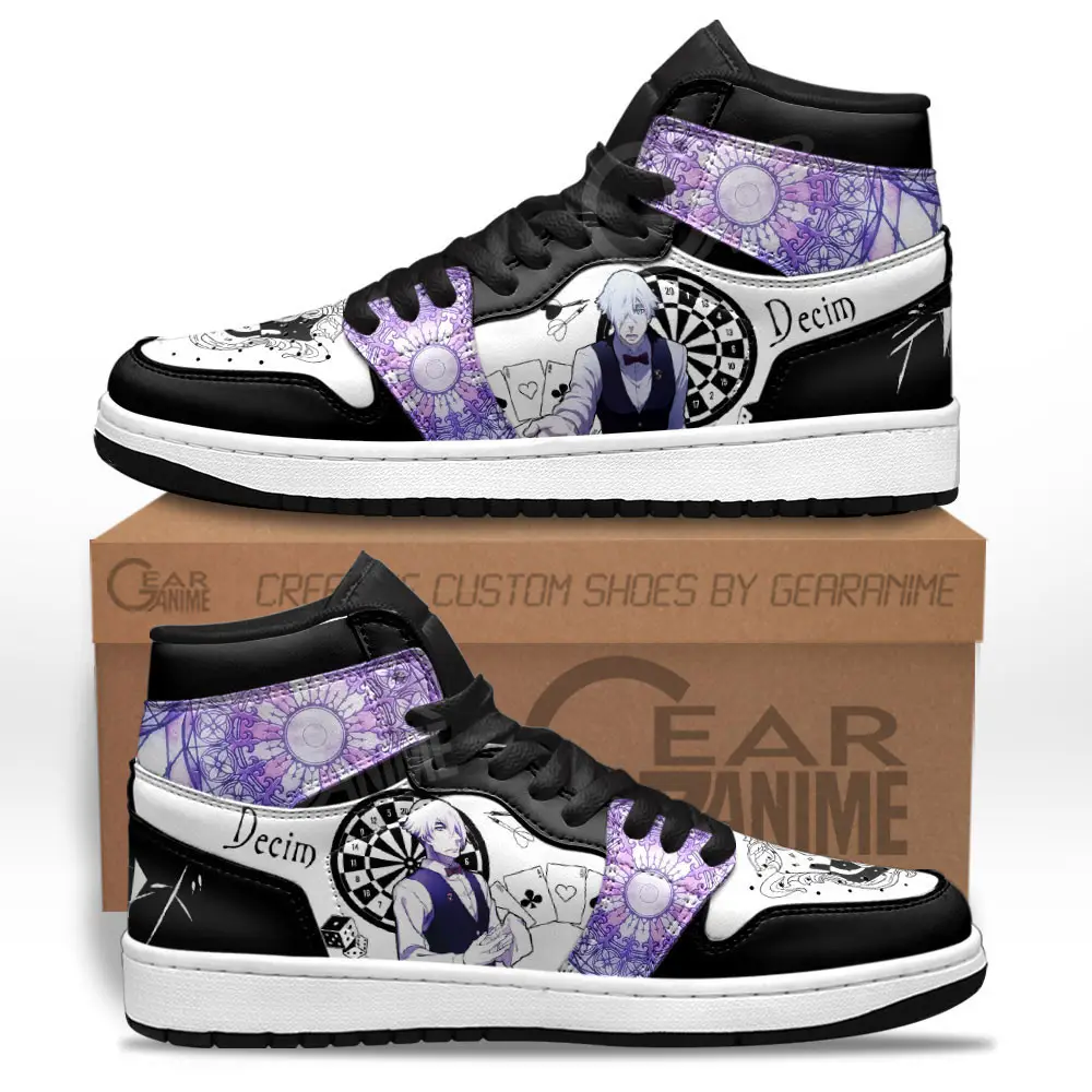 Air JD Hightop Shoes Decim JD1s Sneakers Death Parade Custom Anime Shoes