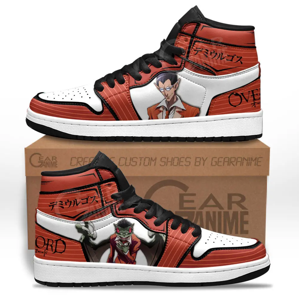 Air JD Hightop Shoes Demiurge JD1s Sneakers Custom Overlord Anime Shoes