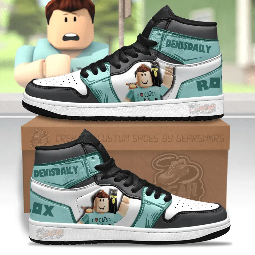 Air JD Hightop Shoes DenisDaily Roblox J1 Shoes Custom For Fans
