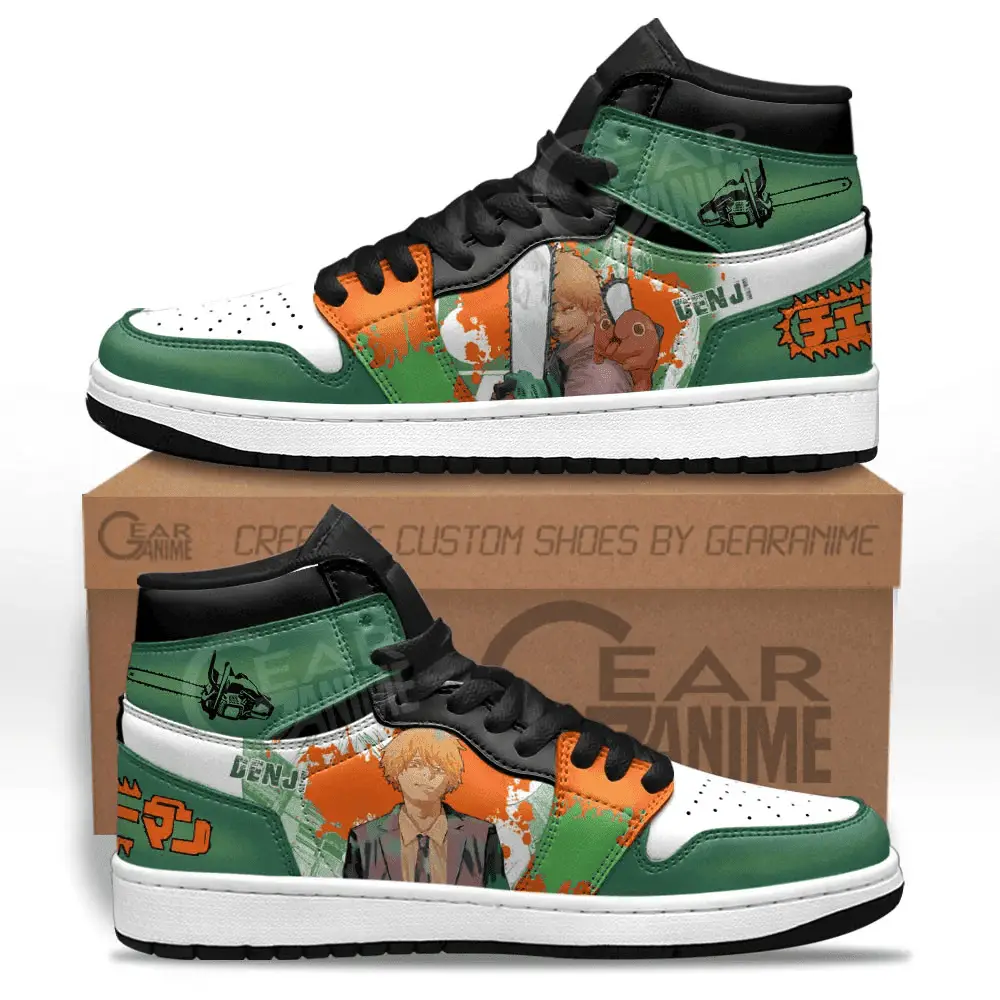 Air JD Hightop Shoes Denji JD1s Sneakers Chainsaw Man Custom Anime Shoes