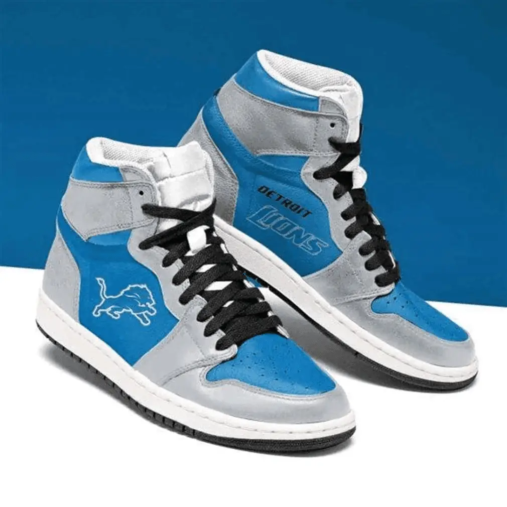 Air JD Hightop Shoes Detroit Lions Team Custom Shoes Sneakers JD Sneakers Perfect Gift Idea