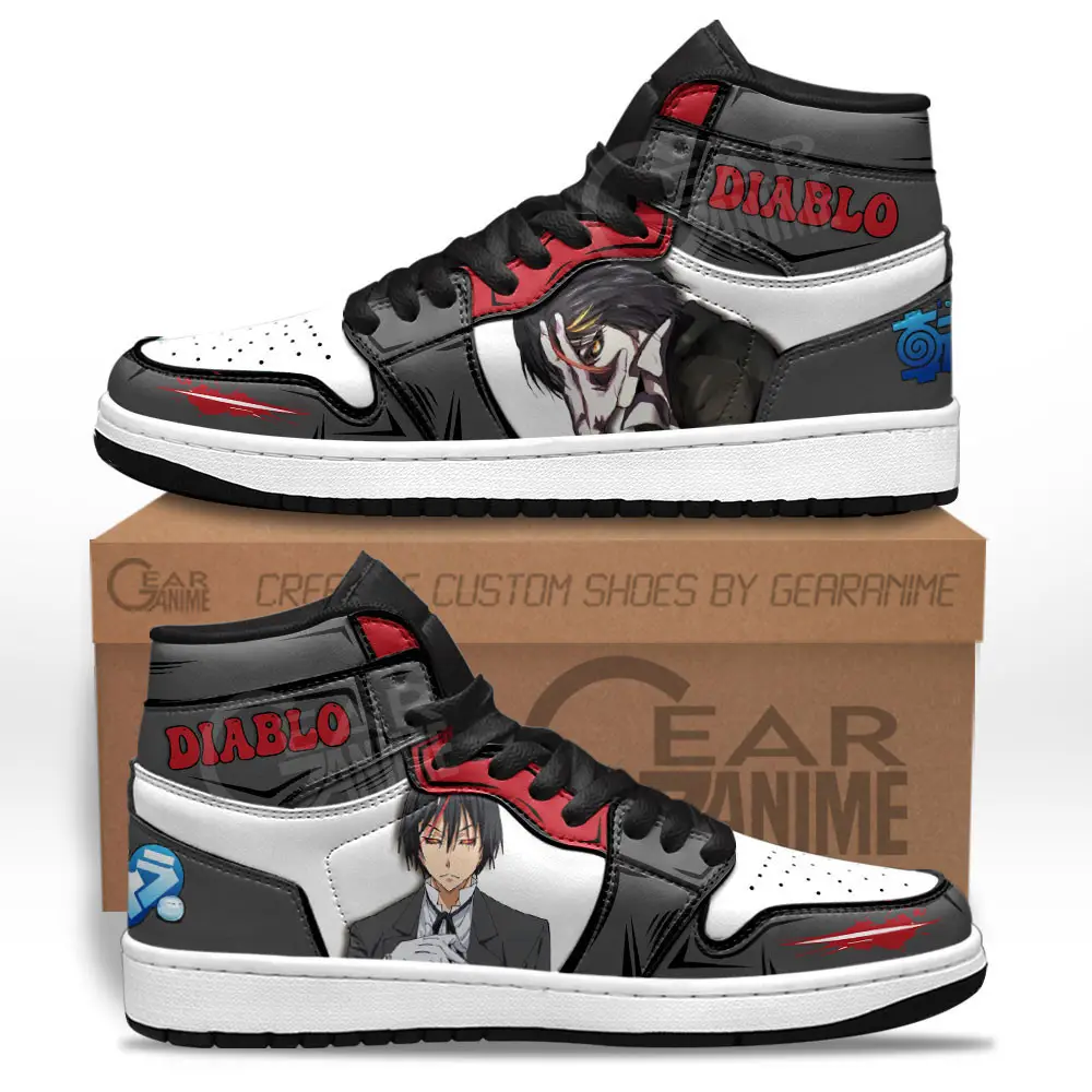 Air JD Hightop Shoes Diablo JD1s Sneakers Reincarnated as a Slime Custom Anime Shoes