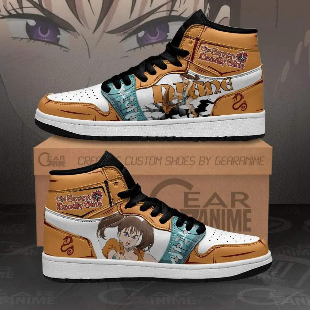Air JD Hightop Shoes Diane JD1s Sneakers Seven Deadly Sins Anime Shoes MN10