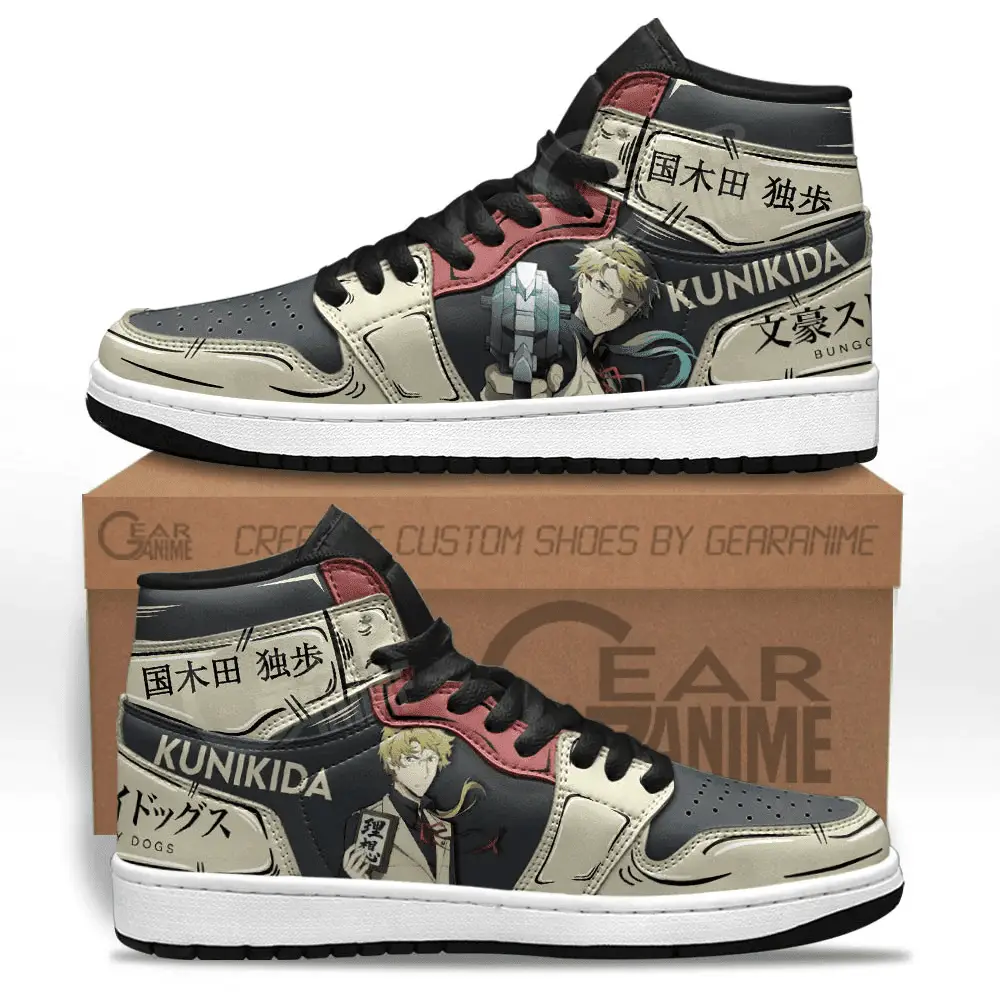 Air JD Hightop Shoes Doppo Kunikida JD1s Sneakers Bungo Stray Dogs Custom Anime Shoes