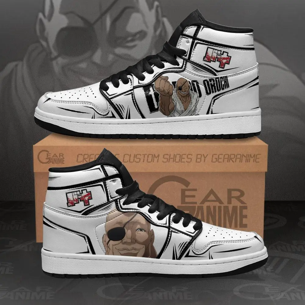Air JD Hightop Shoes Doppo Orochi JD1s Sneakers Baki Custom Anime Shoes MN11