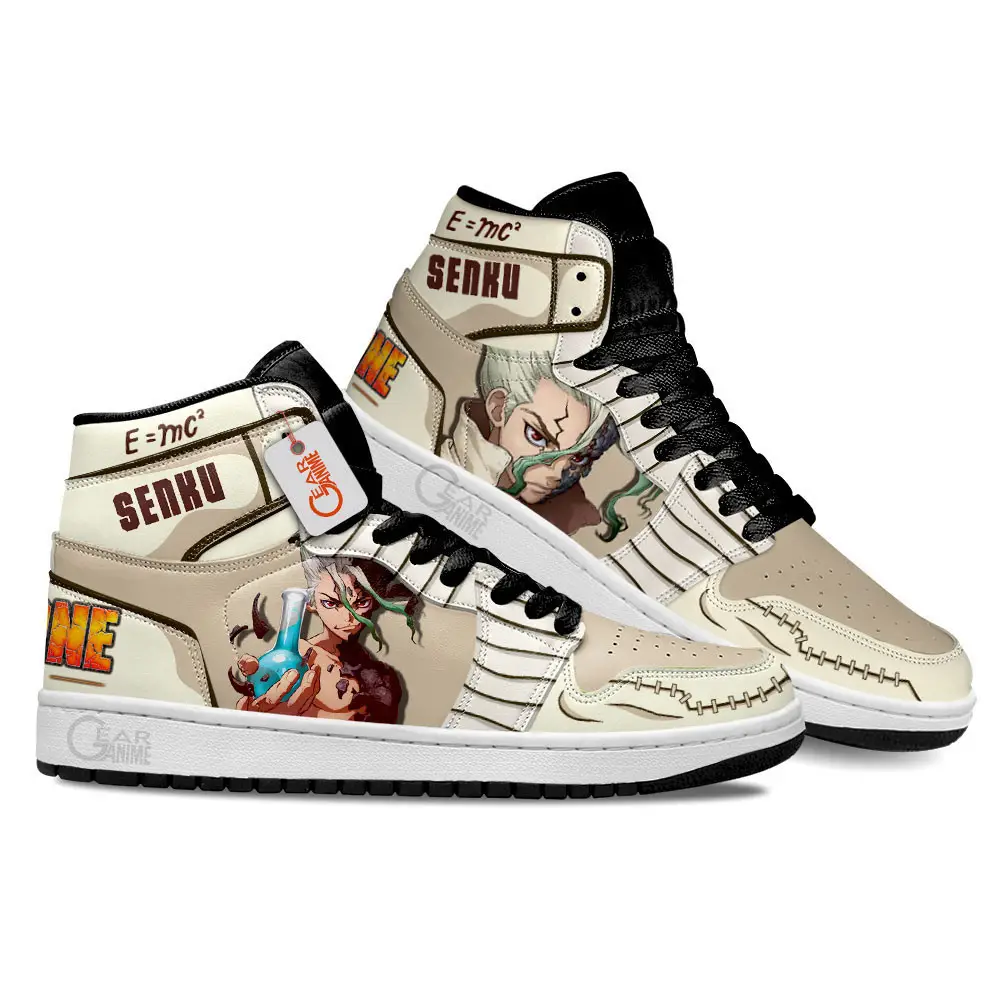 Air JD Hightop Shoes Dr Stone Senku Ishigami Anime Shoes Custom Sneakers MN1601