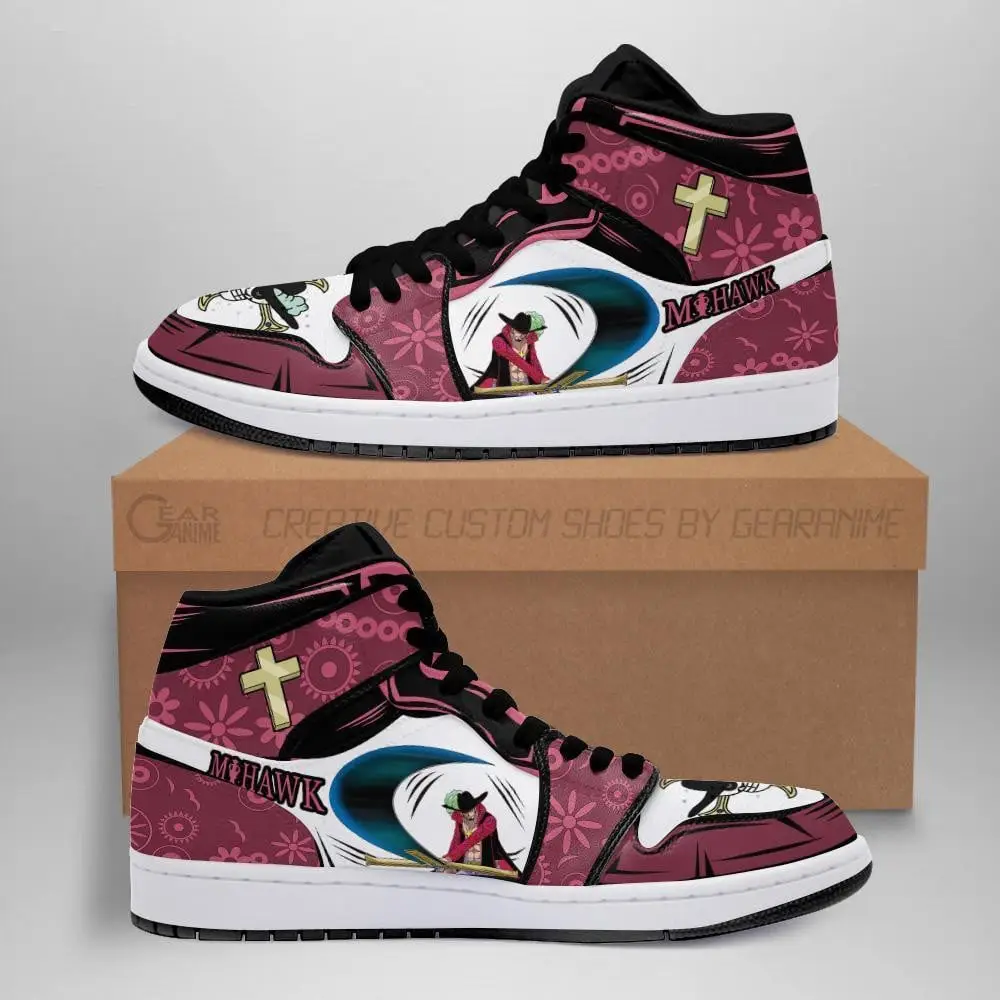 Air JD Hightop Shoes Dracule Mihawk JD1s Sneakers Custom Anime One Piece Shoes Gift Idea Air JD Hightop Shoes Dracule Mihawk JD1s Sneakers Custom Anime One Piece Shoes Gift Idea - Image 1