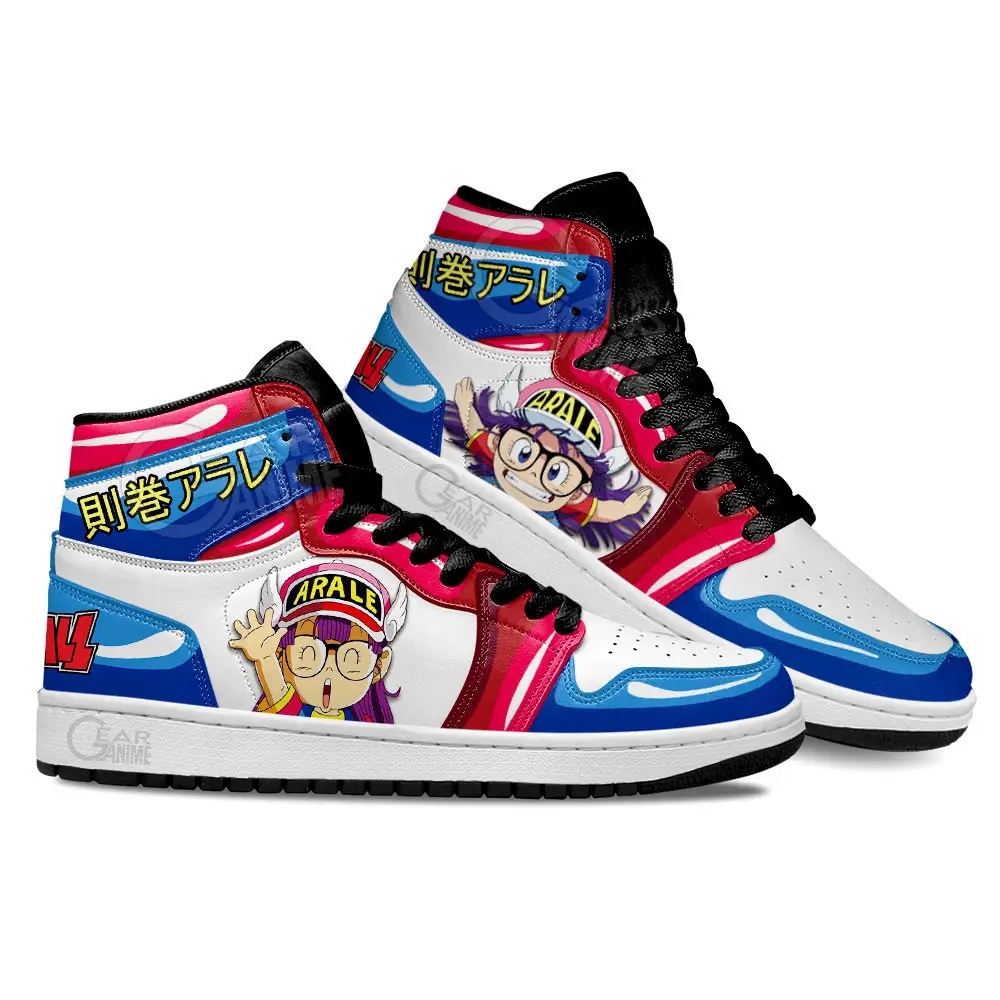 Air JD Hightop Shoes Dragon Ball Arale Norimaki Shoes Custom For Anime Fans
