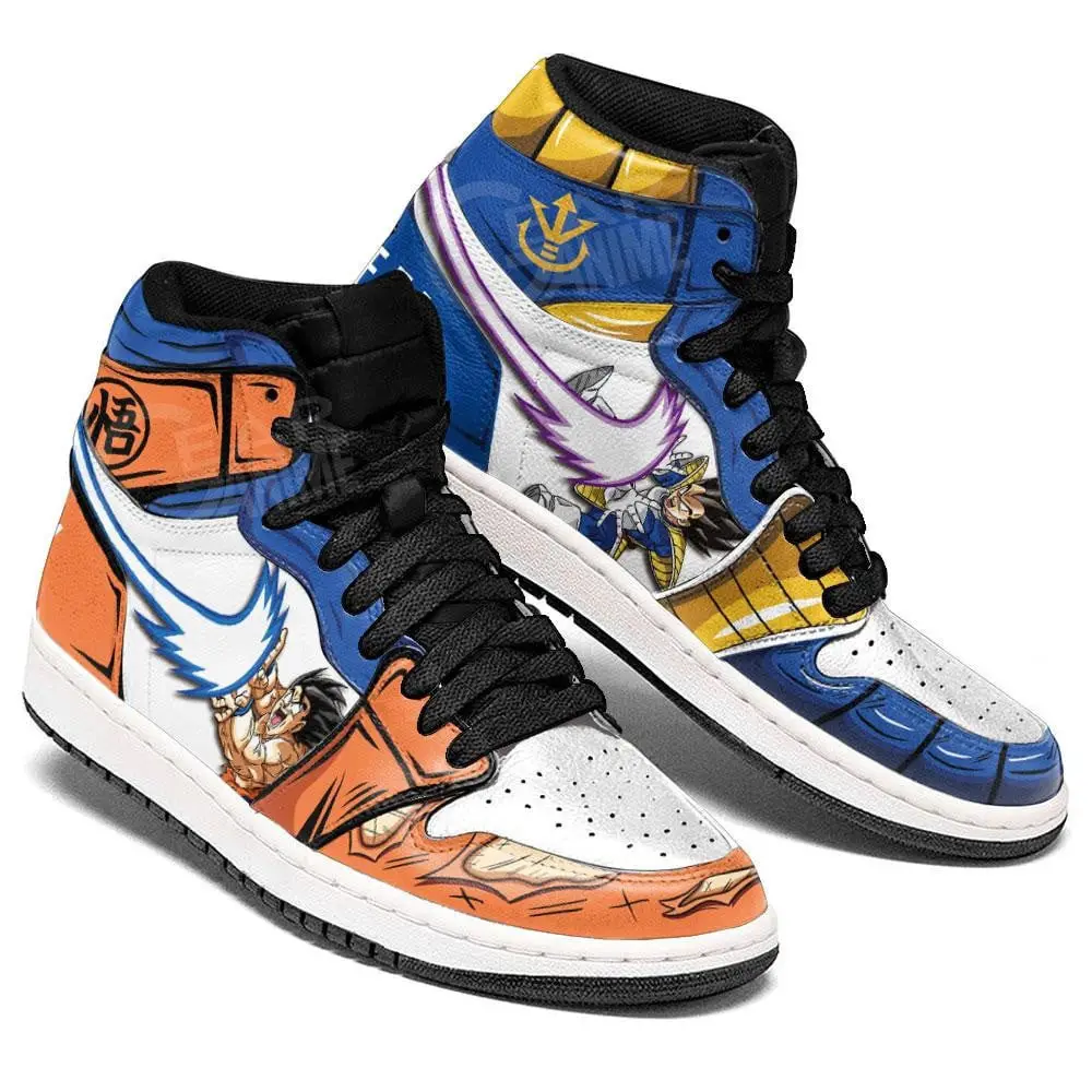 Air JD Hightop Shoes Dragon Ball Goku And Vegeta JD Sneakers Custom