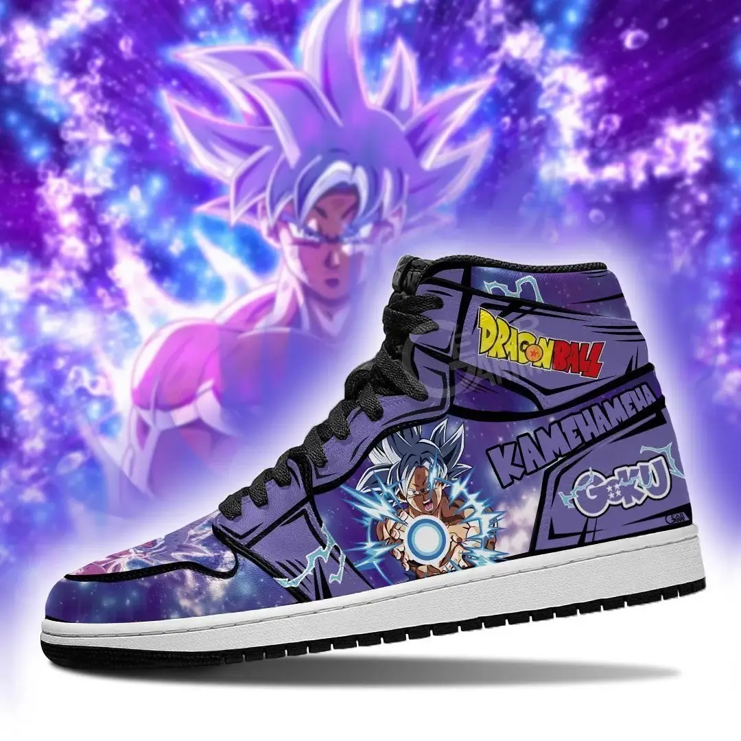 Air JD Hightop Shoes Dragon Ball Goku Ultra Instinct Anime Shoes Custom For Fans