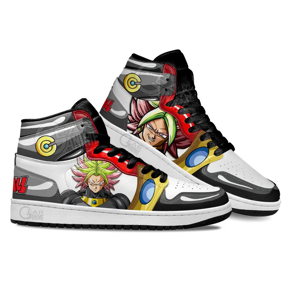 Air JD Hightop Shoes Dragon Ball Karoly Black Shoes Custom For Anime Fans