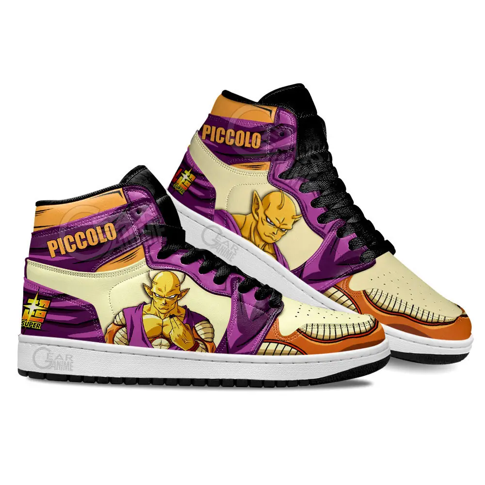 Air JD Hightop Shoes Dragon Ball Super Piccolo Orange Anime Shoes