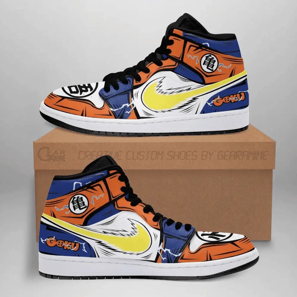 Air JD Hightop Shoes Dragon Ball Z Goku Skill Kamehameha Custom Anime Shoes