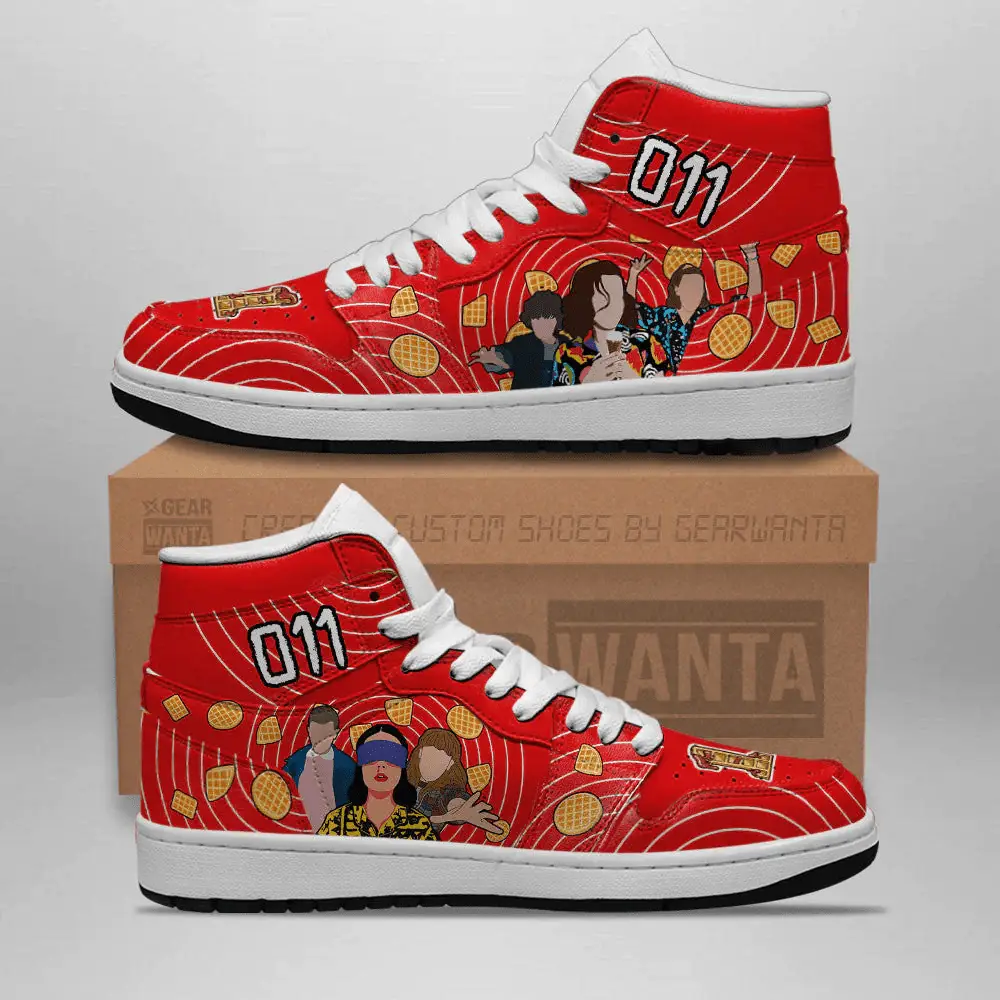 Air JD Hightop Shoes Eleven 011 J1 Shoes Custom Stranger Things Sneakers