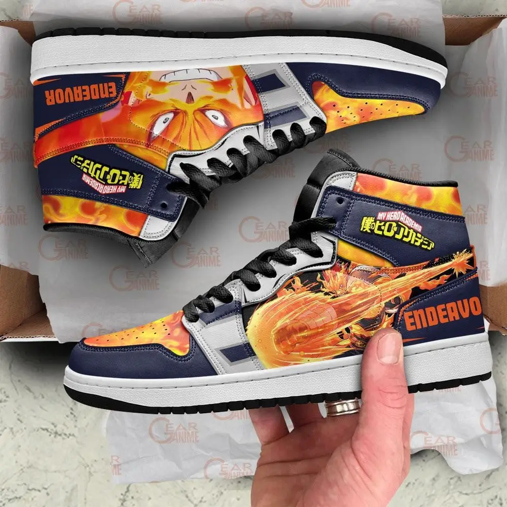 Air JD Hightop Shoes Enji Todoroki JD1s Sneakers Endeavor My Hero Academia Anime Shoes Air JD Hightop Shoes Enji Todoroki JD1s Sneakers Endeavor My Hero Academia Anime Shoes - Image 1