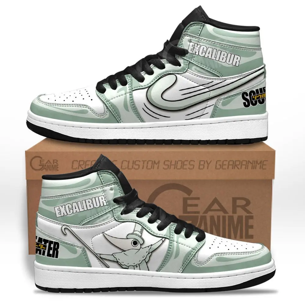Air JD Hightop Shoes Excalibur JD1s Sneakers Soul Eater Custom Anime Shoes