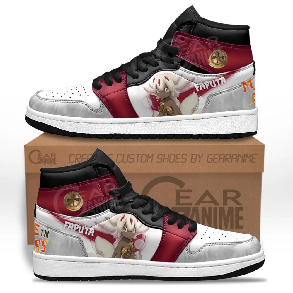 Air JD Hightop Shoes Faputa JD1s Sneakers Made In Abyss Custom Anime Shoes For Otaku
