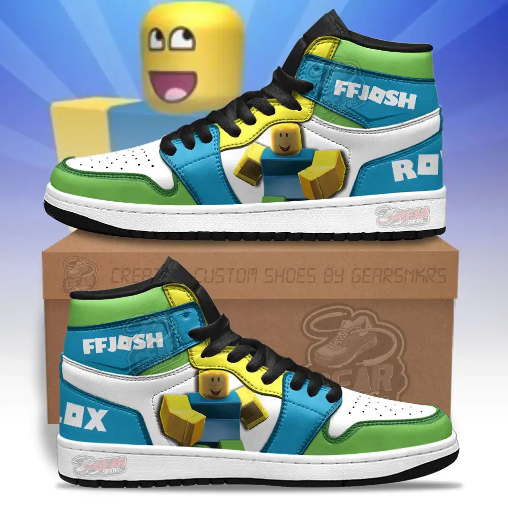 Air JD Hightop Shoes FFJosh Roblox J1 Shoes Custom For Fans