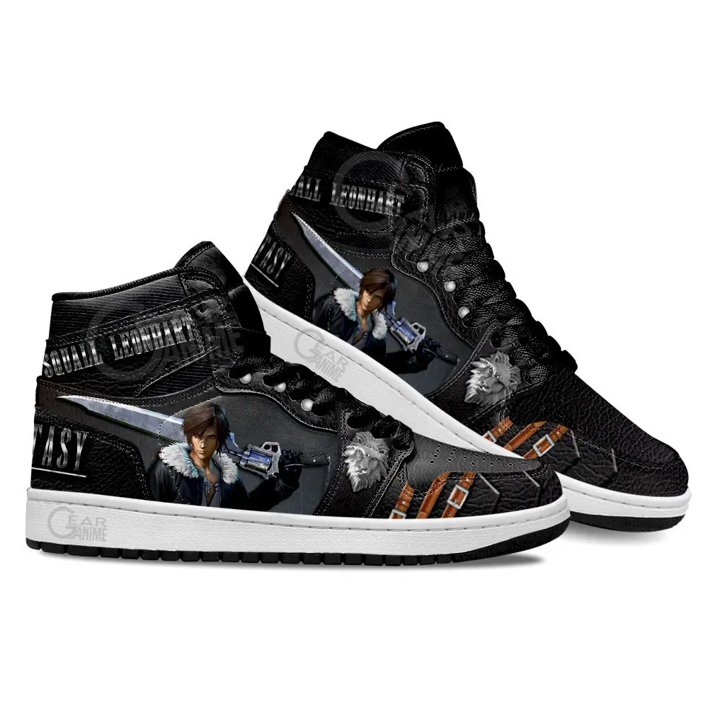 Air JD Hightop Shoes Final Fantasy Noctis Squall Leonhart Shoes Custom For Anime Fans