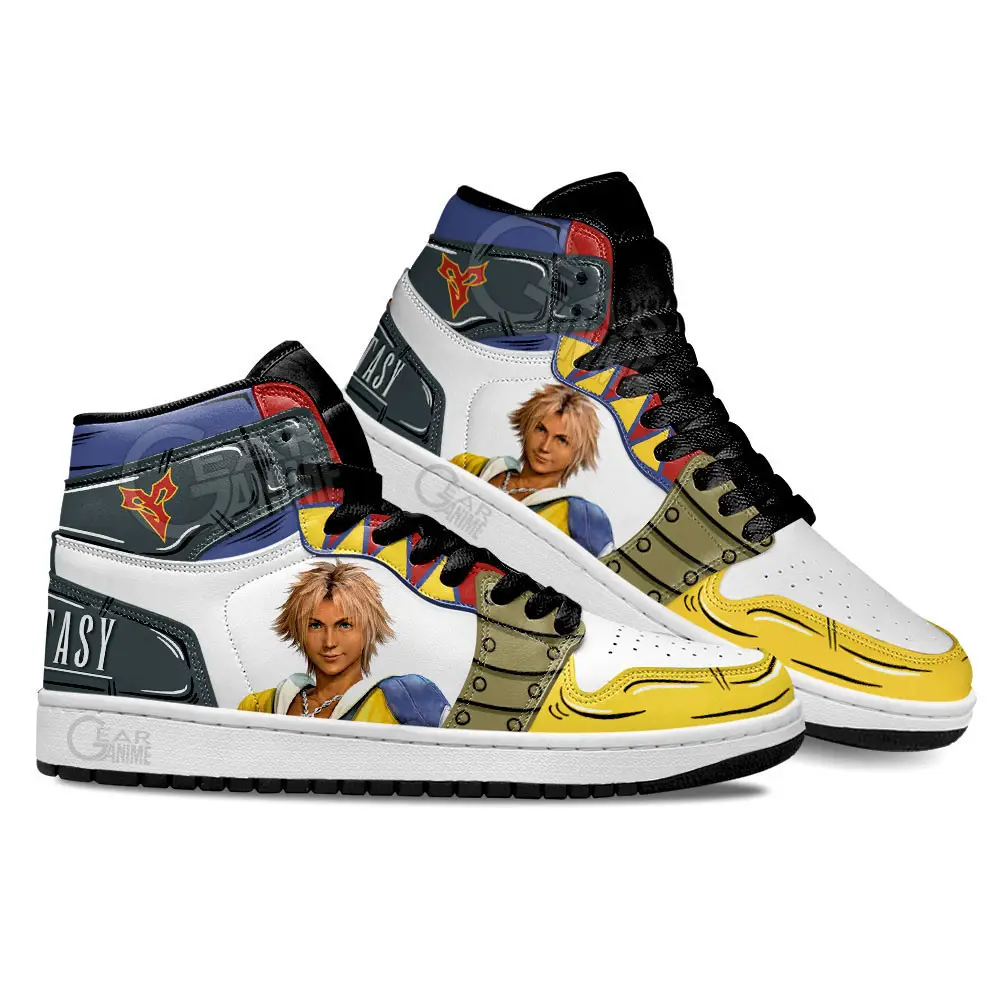 Air JD Hightop Shoes Final Fantasy Tidus Shoes Custom For Anime Fans