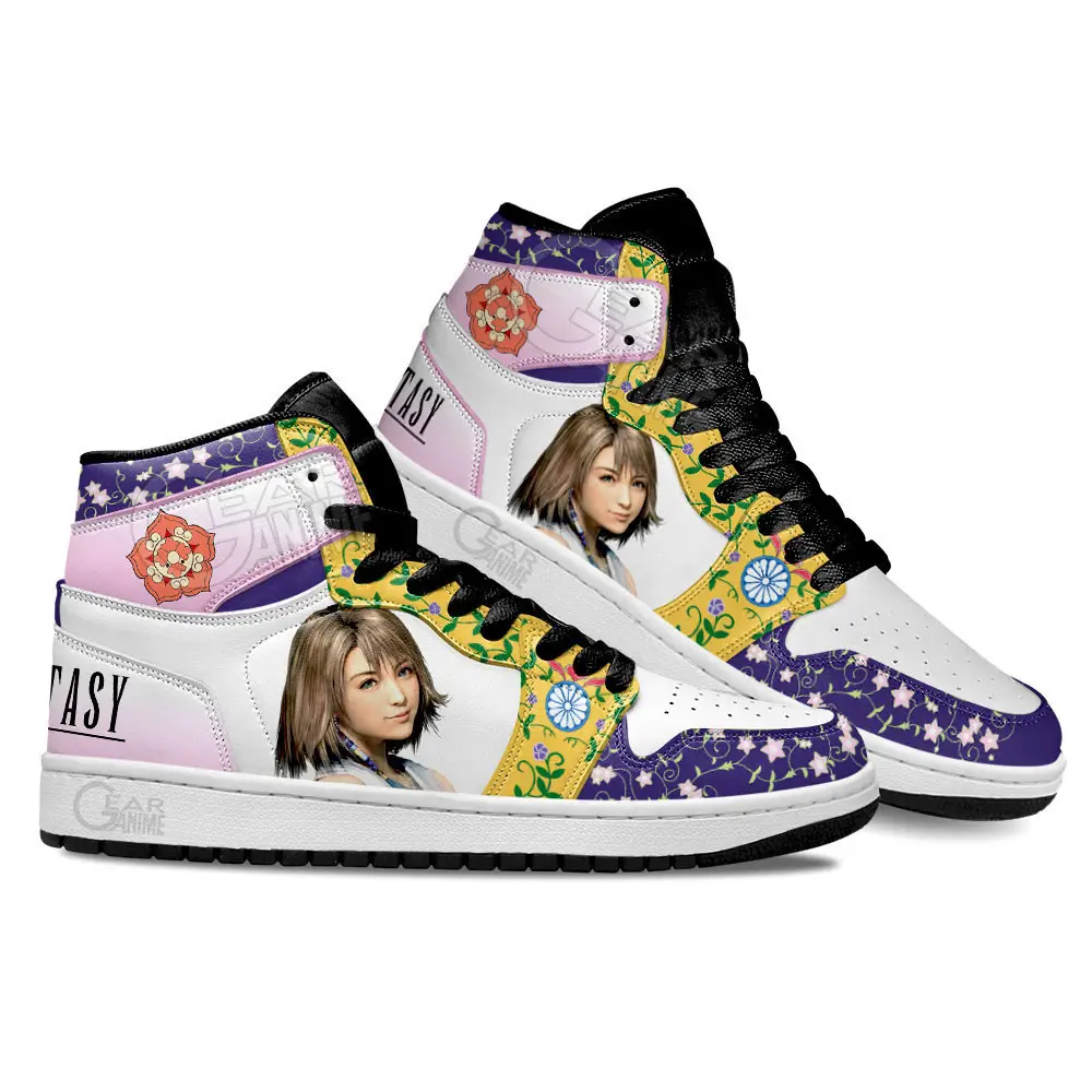 Air JD Hightop Shoes Final Fantasy Yuna Shoes Custom For Anime Fans