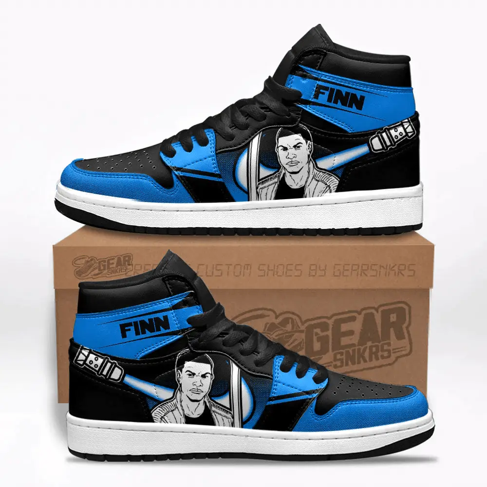 Air JD Hightop Shoes Finn Star Wars J1 Shoes Custom For Fans Sneakers TT26