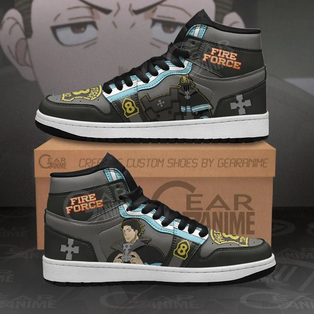Air JD Hightop Shoes Fire Force Akitaru Obi JD1s Sneakers Custom Anime Shoes
