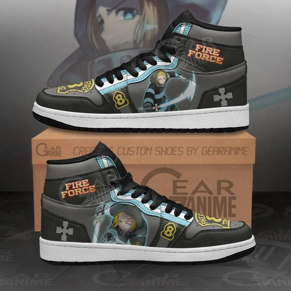 Air JD Hightop Shoes Fire Force Arthur Boyle JD1s Sneakers Custom Anime Shoes