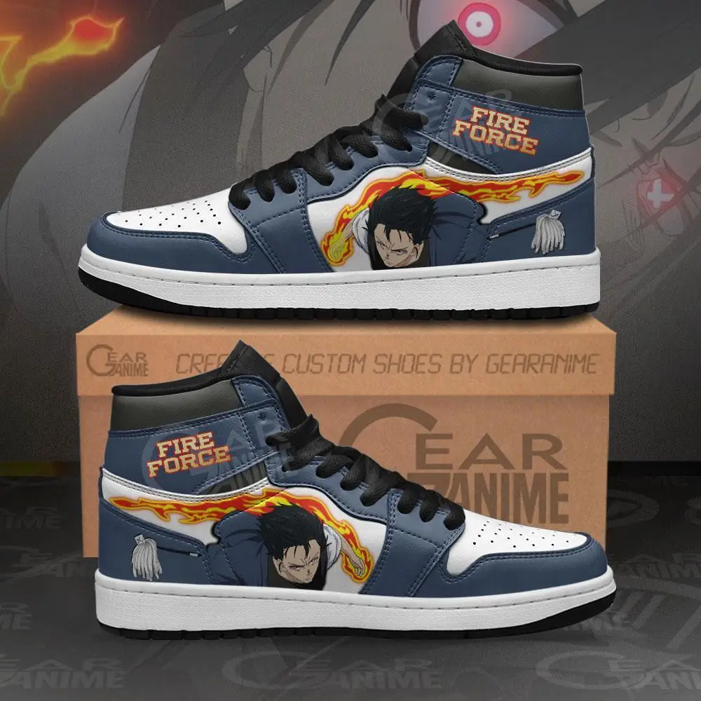 Air JD Hightop Shoes Fire Force Benimaru Shinmon JD1s Sneakers Custom Anime Shoes Air JD Hightop Shoes Fire Force Benimaru Shinmon JD1s Sneakers Custom Anime Shoes - Image 1