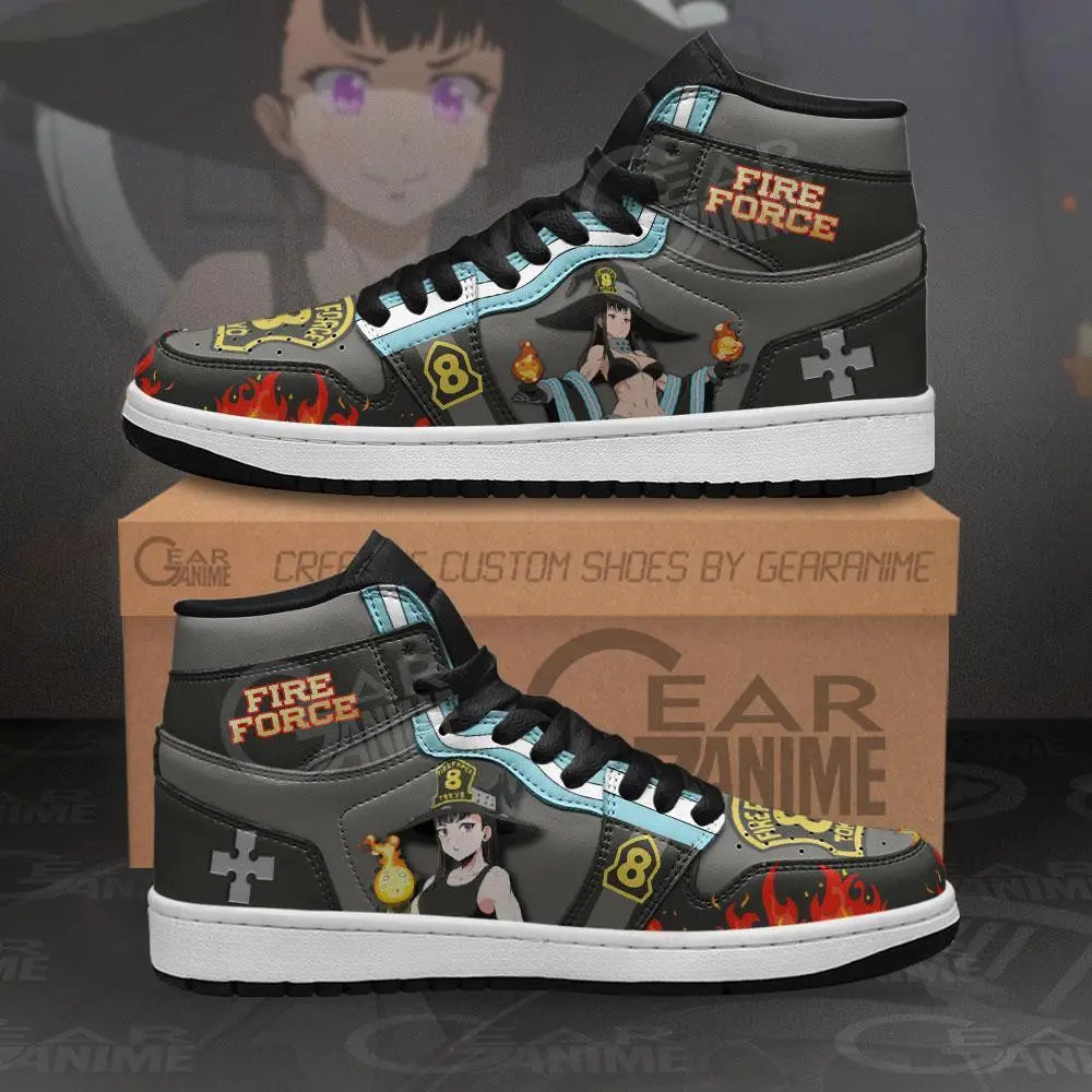Air JD Hightop Shoes Fire Force Maki Oze JD1s Sneakers Custom Anime Shoes